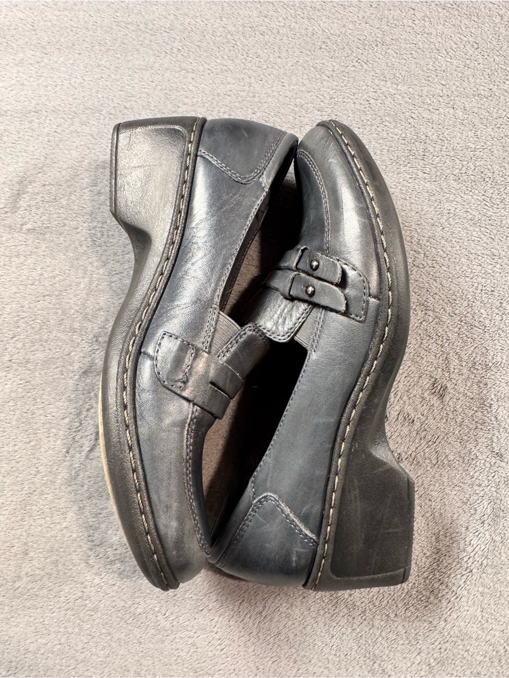Rockport Women’s Cob Hill Gray Leather Comfort Loafers